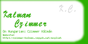 kalman czimmer business card