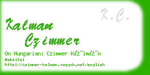 kalman czimmer business card